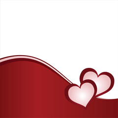 red heart on white background illustration 