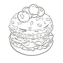 Cake illustration icons images drawing artline dessert