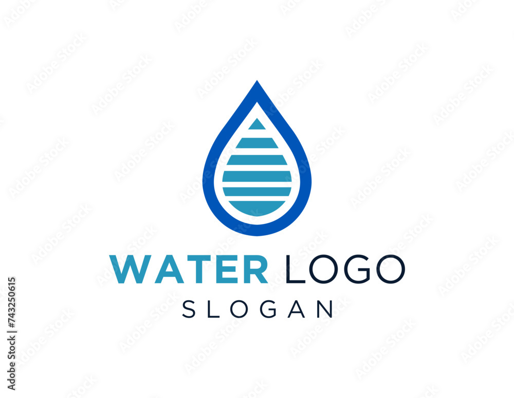 Poster the logo design is about water and was created using the corel draw 2018 application with a white ba
