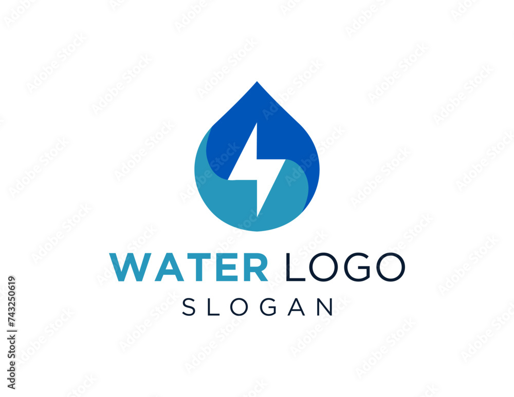 Aufkleber the logo design is about water and was created using the corel draw 2018 application with a white ba