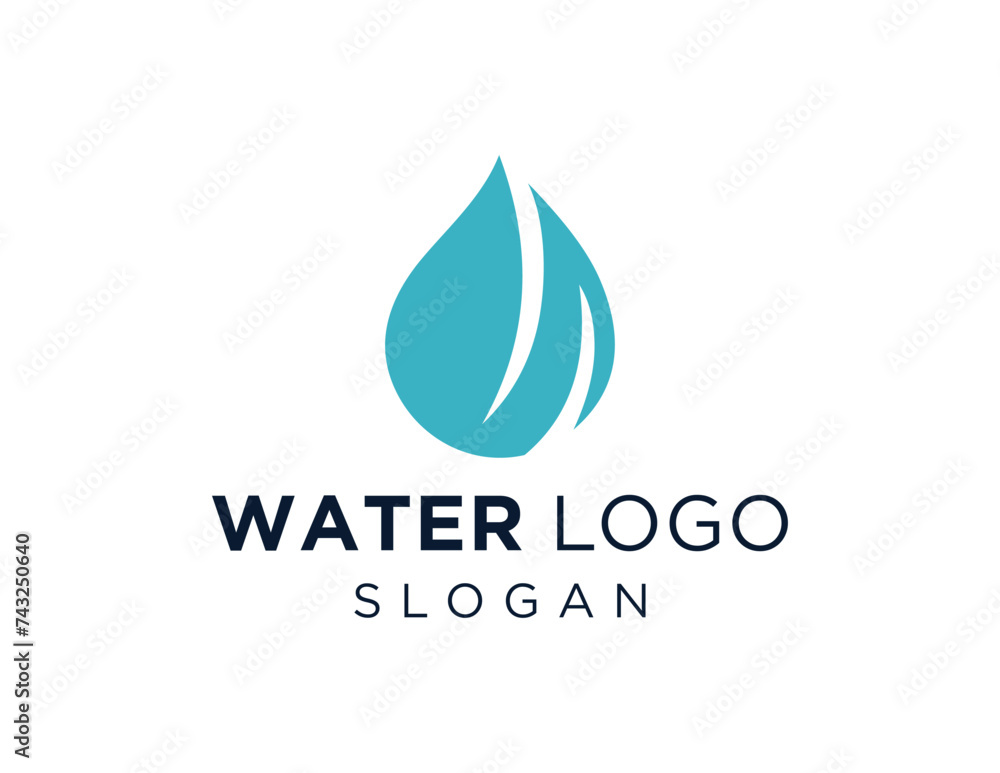 Poster the logo design is about water and was created using the corel draw 2018 application with a white ba
