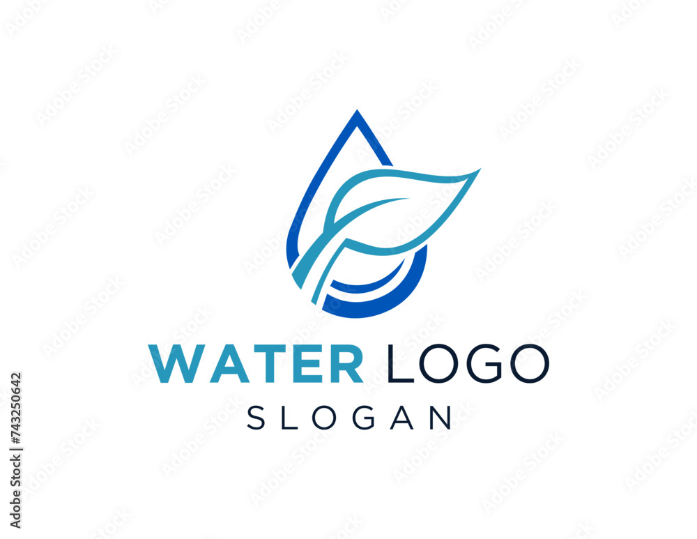Poster the logo design is about water and was created using the corel draw 2018 application with a white ba