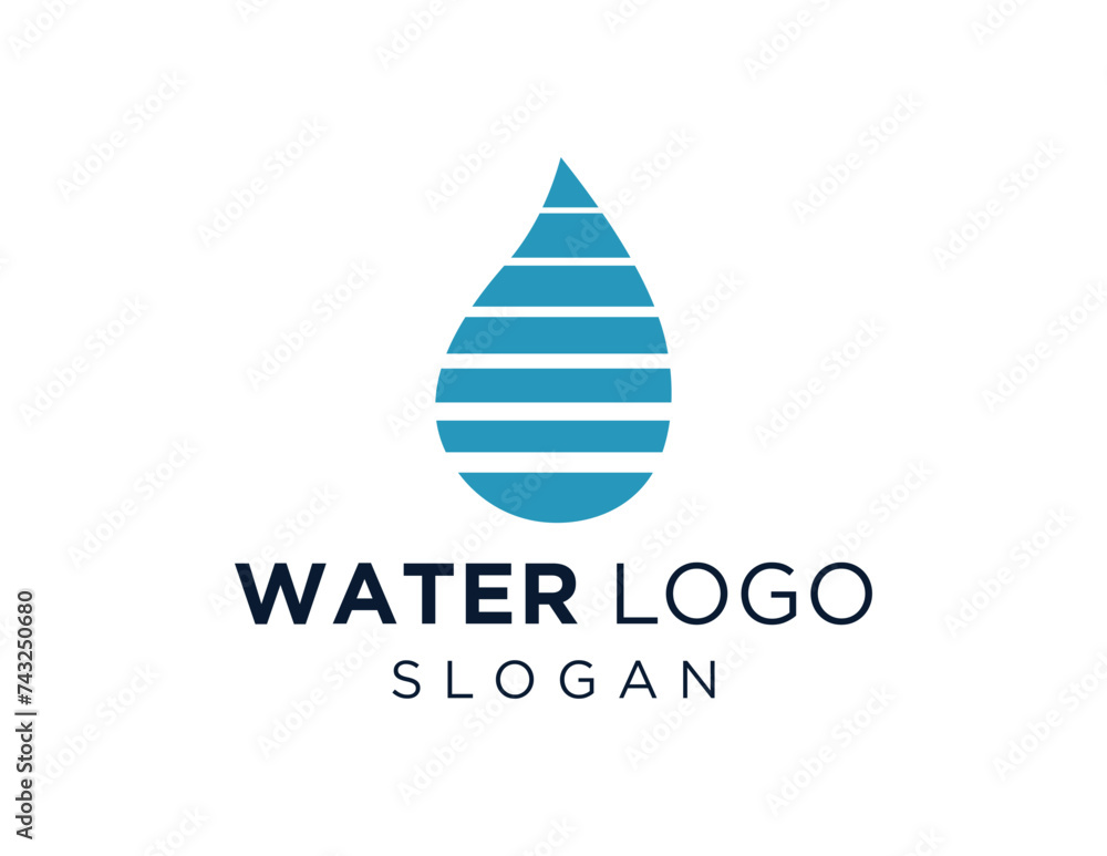Aufkleber the logo design is about water and was created using the corel draw 2018 application with a white ba