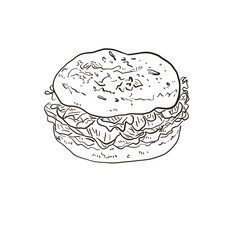 Cake illustration icons images drawing artline dessert