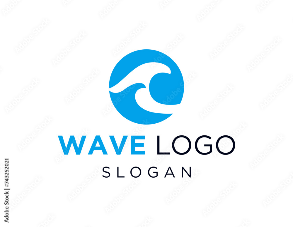 Poster the logo design is about wave and was created using the corel draw 2018 application with a white bac