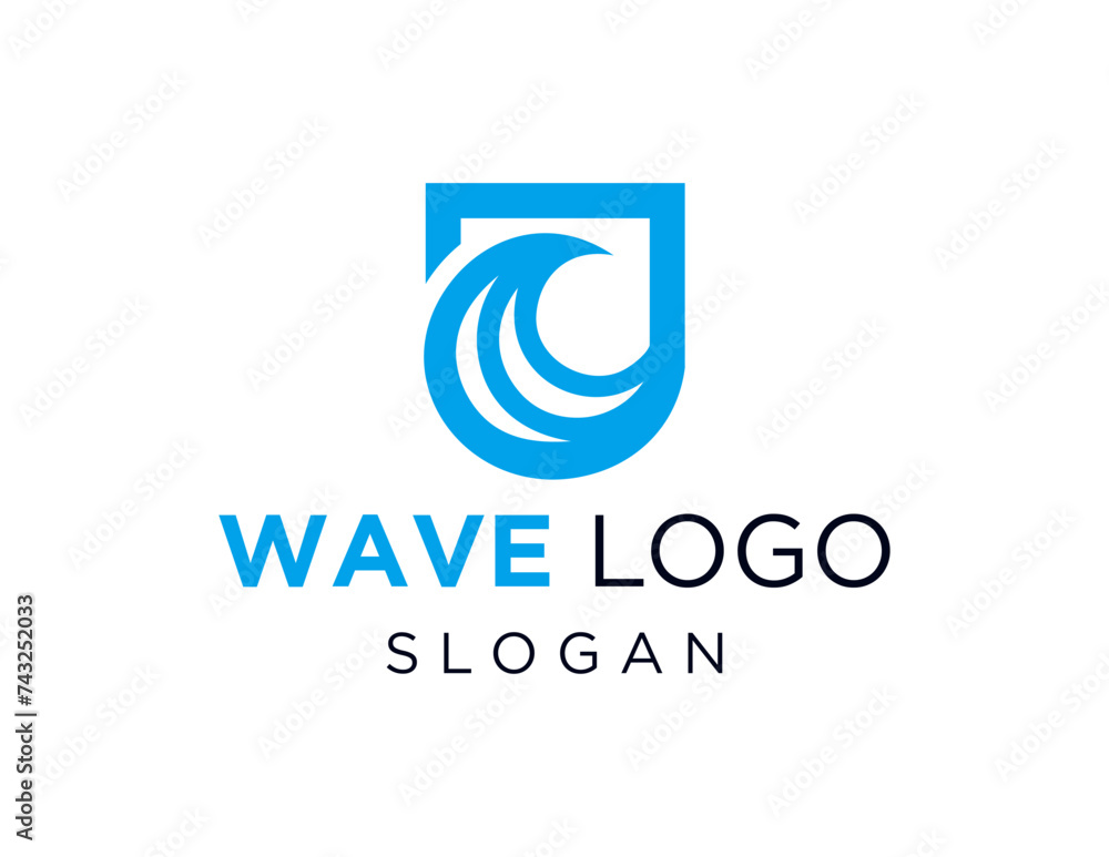 Poster the logo design is about wave and was created using the corel draw 2018 application with a white bac