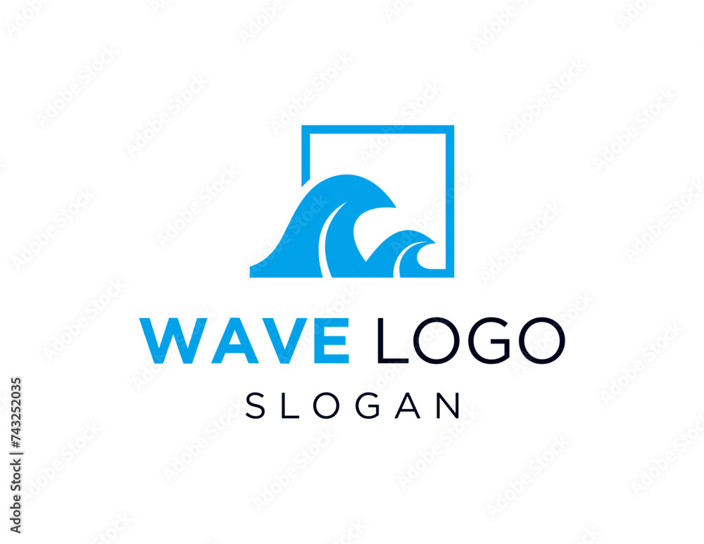 Poster the logo design is about wave and was created using the corel draw 2018 application with a white bac
