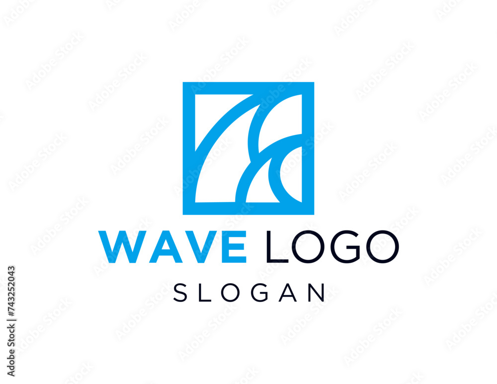 Poster the logo design is about wave and was created using the corel draw 2018 application with a white bac