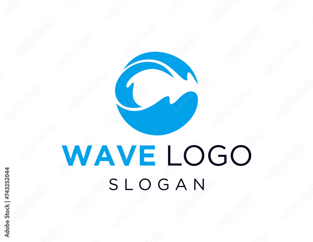 Poster the logo design is about wave and was created using the corel draw 2018 application with a white bac