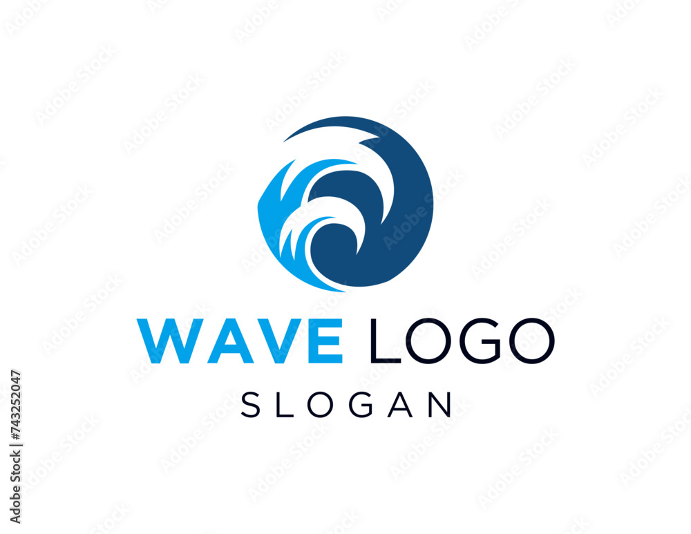 Poster the logo design is about wave and was created using the corel draw 2018 application with a white bac