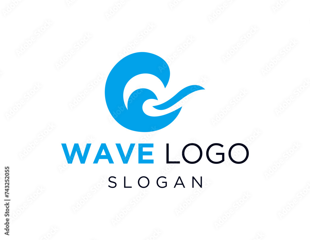 Poster the logo design is about wave and was created using the corel draw 2018 application with a white bac