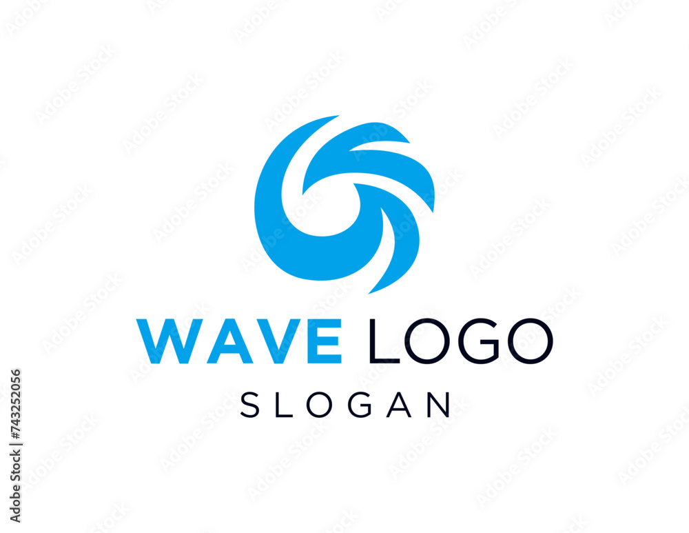 Poster the logo design is about wave and was created using the corel draw 2018 application with a white bac