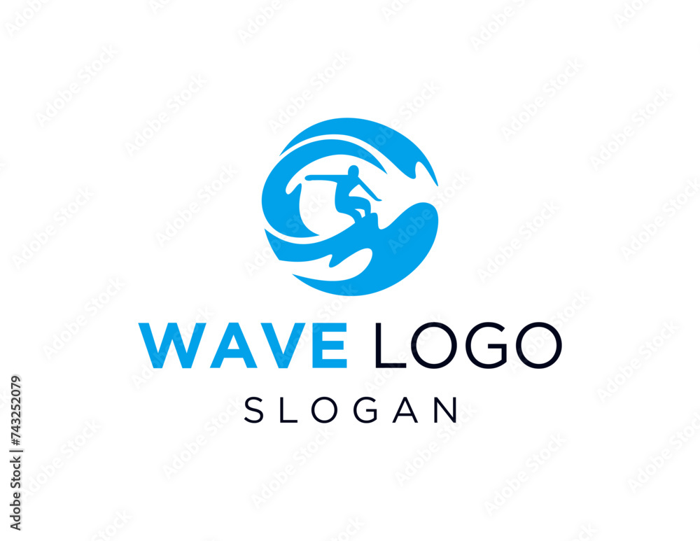 Poster the logo design is about wave and was created using the corel draw 2018 application with a white bac
