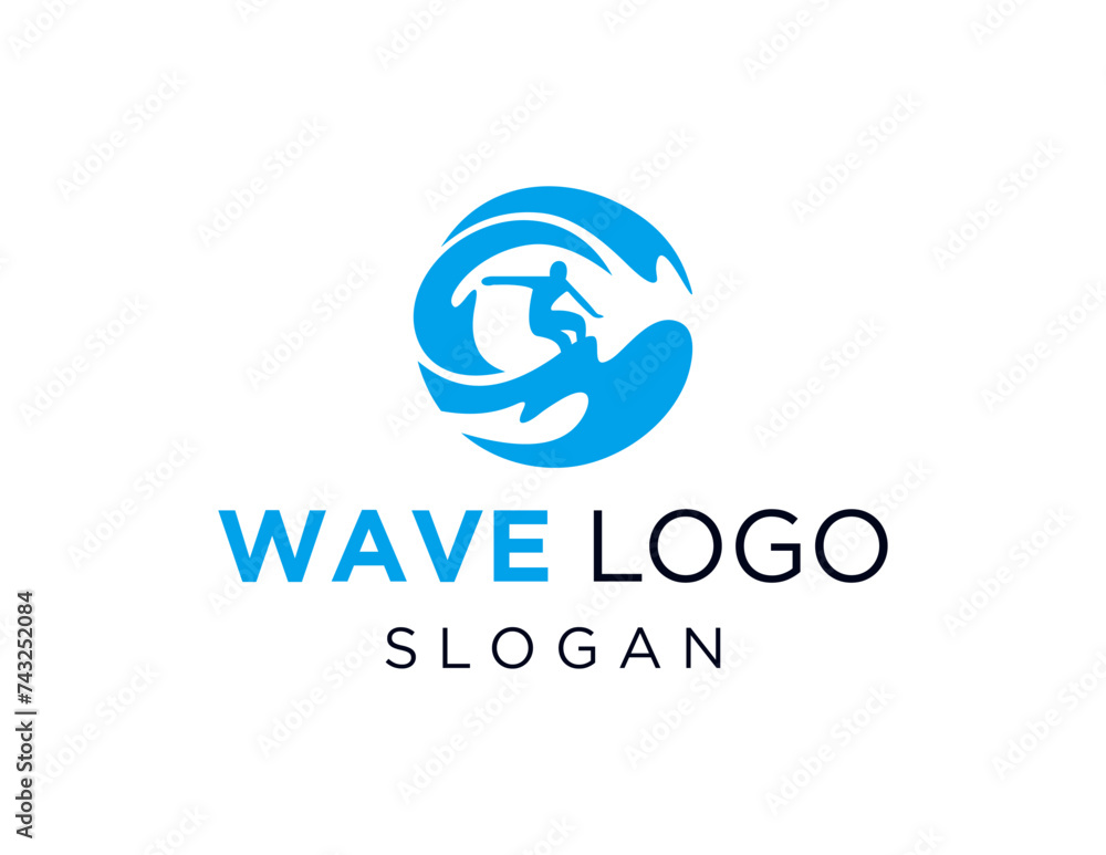 Poster the logo design is about wave and was created using the corel draw 2018 application with a white bac