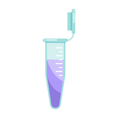 Microcentrifuge tube science vector illustration graphic icon symbol