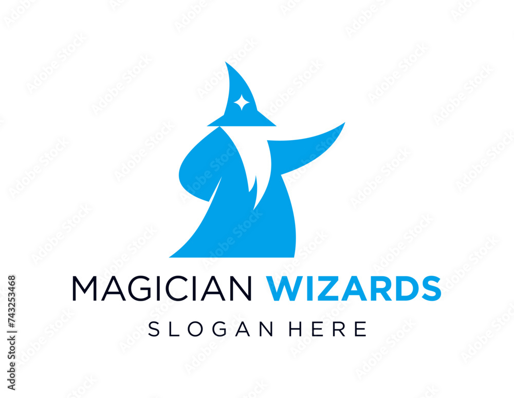 Poster the logo design is about wizard and was created using the corel draw 2018 application with a white b