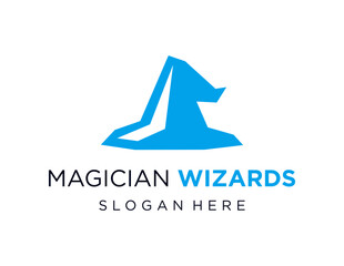 The logo design is about Wizard and was created using the Corel Draw 2018 application with a white background.