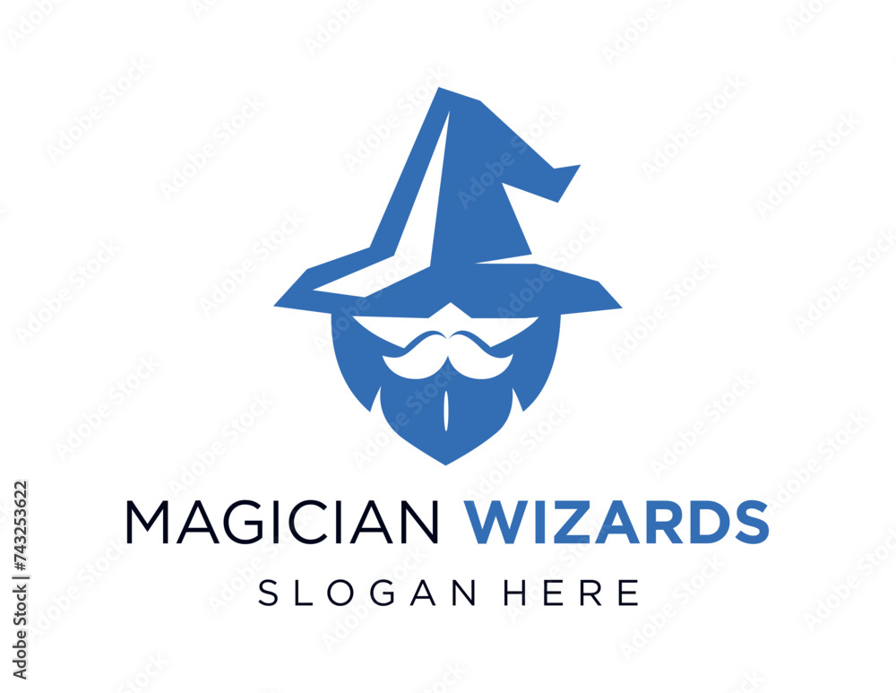 Poster the logo design is about wizard and was created using the corel draw 2018 application with a white b