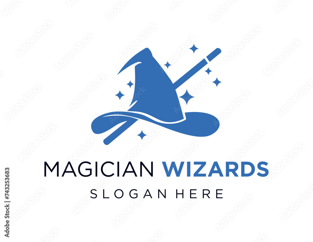 Poster the logo design is about wizard and was created using the corel draw 2018 application with a white b