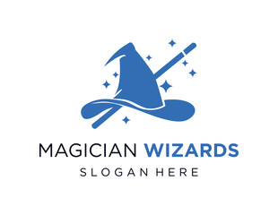 The logo design is about Wizard and was created using the Corel Draw 2018 application with a white background.