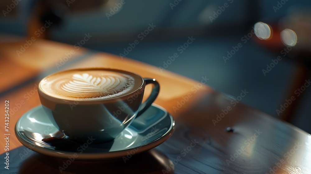 Poster how to make coffee latte art : generative ai