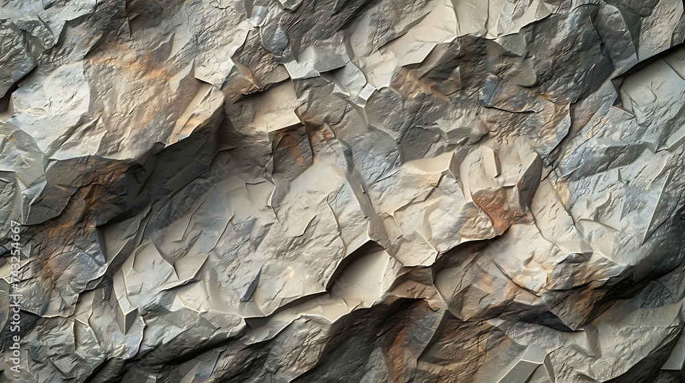Aufkleber rock texture the surface of the mountain is like a stone wall white gray grunge background with copy