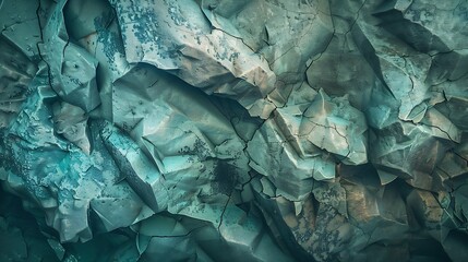 Green blue abstract grunge background Toned rock texture Texture of the mountains closeup The...