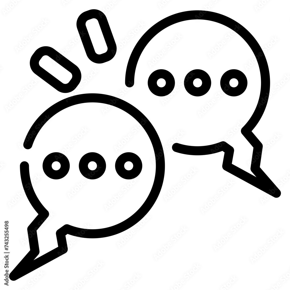 Wall mural chat icon