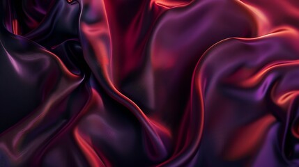 Obraz premium Black red purple silk satin background Copy space for text or product Wavy soft folds on shiny fabric Luxurious magenta background ValentineChristmas AnniversaryBlack FridayWeb bannerT : Generative AI