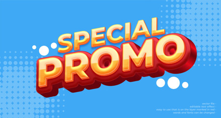 vector realistic text promo 3d bold text effect