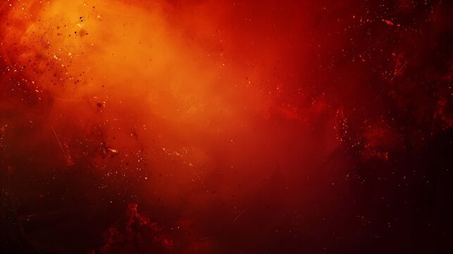 Abstract dark red background Dramatic fiery bloody sky Fantastic golden sunset background with copy space for design Halloween evil armageddon apocalypse concept Web banner : Generative AI
