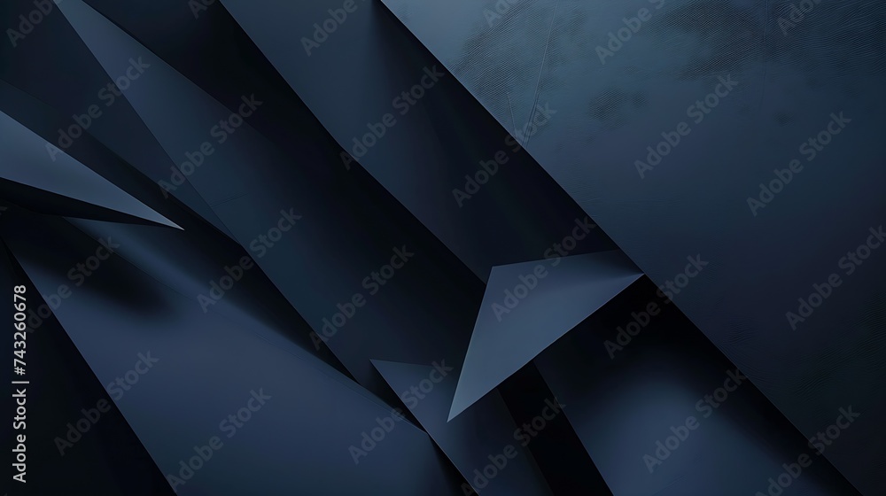 Poster modern black blue abstract background minimal color gradient dark web banner geometric shape 3d effe
