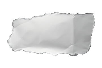 Realistic paper tear design transparent background - generative ai