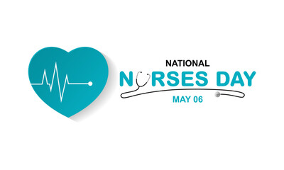 Obraz premium National Nurses Day May 06 Background vector illustration