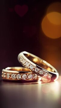 video template for wedding greeting, video for reels wedding notification, video wedding for moblie phone, video wedding rings luxury gold and diamods