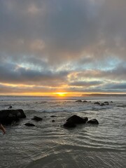 sunset over the sea