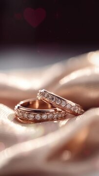 video template for wedding greeting, video for reels wedding notification, video wedding for moblie phone, video wedding rings luxury gold and diamods