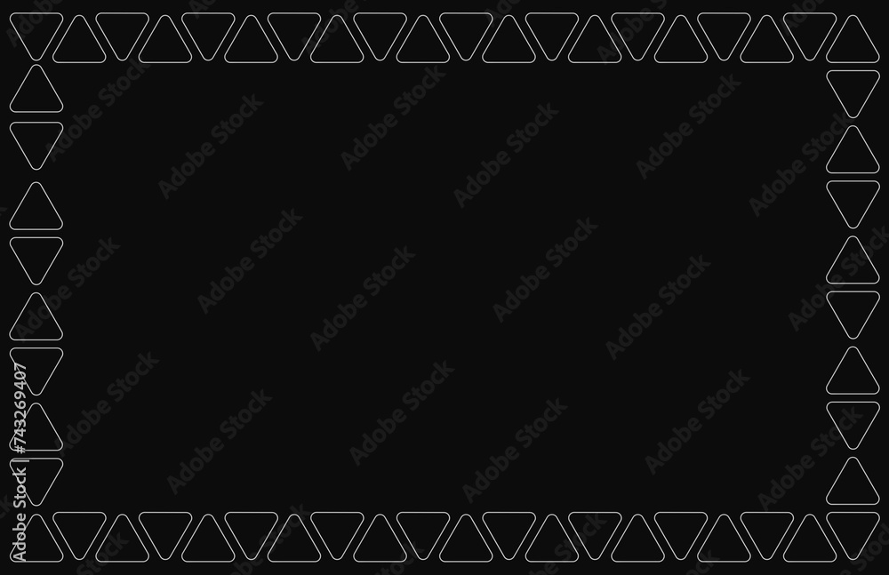 Poster border background for graphic resources, rectangle border with seamless style colored grey. dark bac