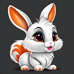 Obraz premium Captivating Charm: Exploring the Multifaceted Expressions and Gestures of Adorable Angora Rabbits.(Generative AI)