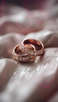 video template for wedding greeting, video for reels wedding notification, video wedding for moblie phone, video wedding rings luxury gold and diamods