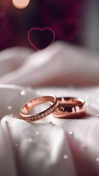 video template for wedding greeting, video for reels wedding notification, video wedding for moblie phone, video wedding rings luxury gold and diamods