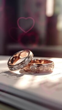 video template for wedding greeting, video for reels wedding notification, video wedding for moblie phone, video wedding rings luxury gold and diamods