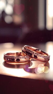 video template for wedding greeting, video for reels wedding notification, video wedding for moblie phone, video wedding rings luxury gold and diamods