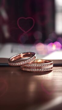 video template for wedding greeting, video for reels wedding notification, video wedding for moblie phone, video wedding rings luxury gold and diamods