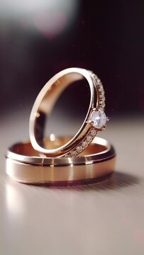 video template for wedding greeting, video for reels wedding notification, video wedding for moblie phone, video wedding rings luxury gold and diamods