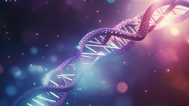 DNA Gene sequencing abstract design. Floating in space background, science, abstract, biology, biotechnology, molecular, health, genetic,  chemistry, medicine, chromosome, structure, helix