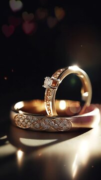 video template for wedding greeting, video for reels wedding notification, video wedding for moblie phone, video wedding rings luxury gold and diamods