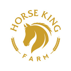 Horse Farm Logo design. Horse Head Logo Vector Template