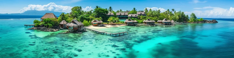 Zelfklevend Fotobehang panorama of tropical island © basketman23