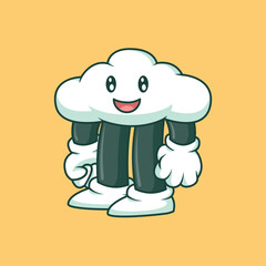 Adorable Cartoon Cloud Character